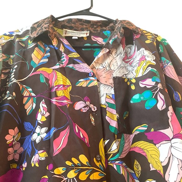 Johnny Was Workshop ARABELLA BOXY SILK SHIRT XS - Picture 4 of 7